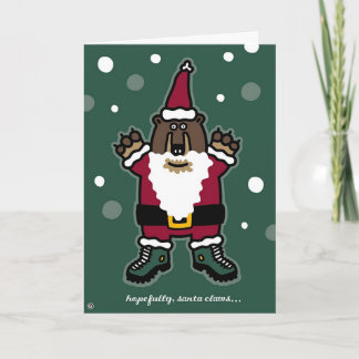 santa klauwen feestdagen kaart