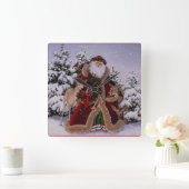 santa-klok vierkante klok (Huis)