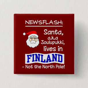 Santa-knop Vierkante Button 5,1 Cm