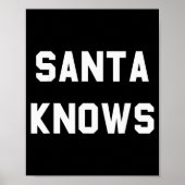 Santa Knows Funny Christmas  Poster (Voorkant)