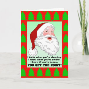 Santa Knows Greetings-kaart Feestdagen Kaart
