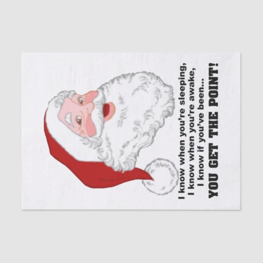 Santa Knows-weefselpapier Tissuepapier (Voorkant)