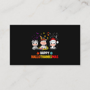Santa Koe Happy Hanksmas Halloween Thanksgiv Visitekaartje
