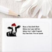 Santa Koe - ZuivelKoe met Santa Hat Etiket (Insitu)