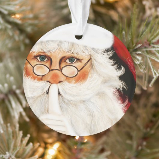 Santa komt Fun Kind Kerstmis Inspirativiteit Ornament (Boom)
