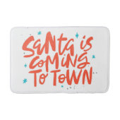 Santa komt naar de stad Holiday Design Badmat (Voorkant)