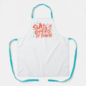 Santa komt naar de stad Holiday Design Schort (Voorkant)