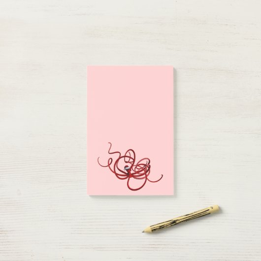 Santa Kraken Post-it® Notes (Op bureau)