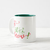 santa laat man snow  - ontwerp - mok kerst (Voorkant links)