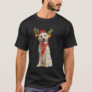 Santa Labrador-rendierlicht T-shirt