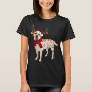 Santa Labrador-rendierlicht T-shirt