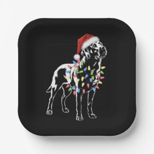 Santa Labrador Retriever Christmas Light Hondenlie Papieren Bordje