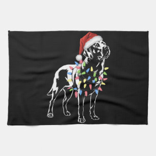 Santa Labrador Retriever Christmas Light Hondenlie Theedoek