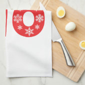 santa lacht op kerst theedoek (Quarter Fold)