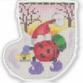 Santa ladybug-sticker sticker (Voorkant)