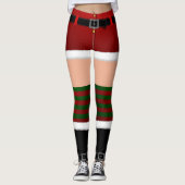 Santa Leggings Funny kerstkostuum Leggings (Voorkant)