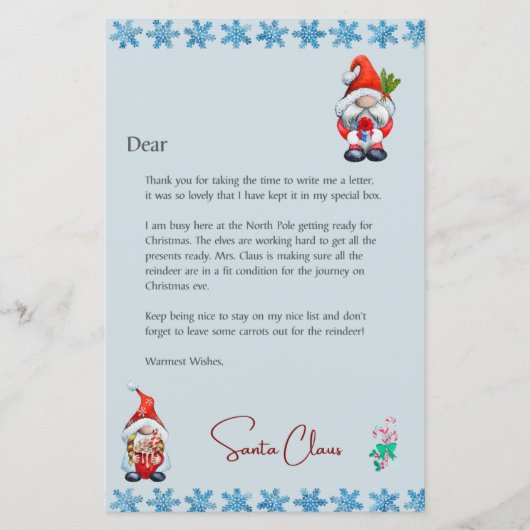 Santa Letter Customizable Christmas Letter (Voorkant)
