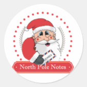 Santa Letter Ronde Sticker (Voorkant)
