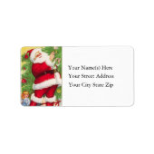 Santa Lights de Tree adreslabel Etiket (Voorkant)