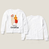 Santa Llama Disco Drôle Minimaliste Noël (Motif Recto et Verso)