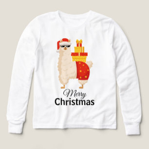 Santa Llama Disco Drôle Minimaliste Noël