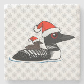 Santa Loon Stenen Onderzetter (Voorkant)
