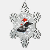 Santa Loon Tin Sneeuwvlok Ornament (Rechts)
