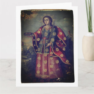 Santa Lucia in de stijl van de Cusco School Kaart
