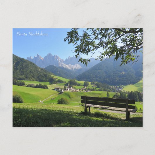 Santa Maddalena Dolomites Briefkaart (Voorkant)