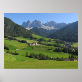 Santa Maddalena Dolomites Poster
