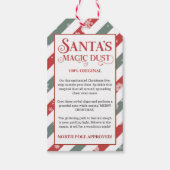 Santa Magic Dust Kerstmis Noordpool goedgekeurd Cadeaulabel (Voorkant)
