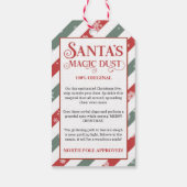 Santa Magic Dust Kerstmis Noordpool goedgekeurd Cadeaulabel (Achterkant)
