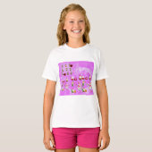 Santa Magical Pink New Year T-shirt (Voorkant volledig)