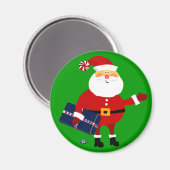 Santa Magnet - Rond Magneet (Voorkant / Achterkant)