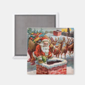 Santa Magnet voor de feestdagen Magneet (Voorkant / Achterkant)