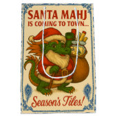 Santa Mahj Gift Bag  Medium Cadeauzakje (Achterkant)
