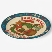 Santa Mahj! Papieren borden Bordje (Gekanteld)
