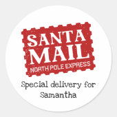 Santa mail speciale levering kerstcadeau sticker (Voorkant)
