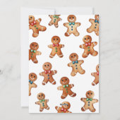 Santa Making Gingerbread Baking Spirits Bright Feestdagenkaart (Achterkant)