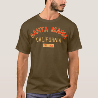 Santa Maria California 1905  CA Retro Santa T-shirt