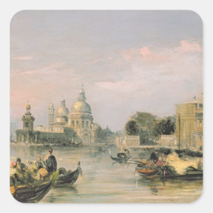 Santa Maria della Salute, Venetië, 19e eeuw Vierkante Sticker