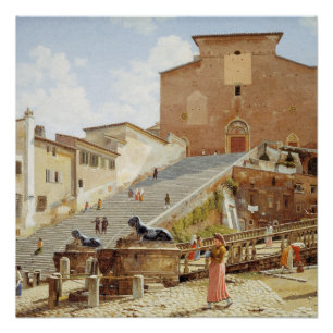 Santa Maria in Aracoeli in Rome Perfect Poster