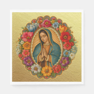 Santa Maria, Virgen de Guadalupe Moeder Maria Roze Servet