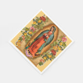 Santa Maria, Virgen de Guadalupe Moeder Maria Roze Servet (Hoek)