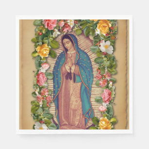 Santa Maria, Virgen de Guadalupe Moeder Maria Roze Servet