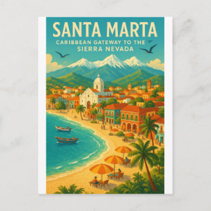 SANTA MARTA — CARIBISCHE POORT NAAR DE NEVADA BRIEFKAART