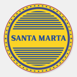 Santa Marta City Pride Embleem – Colombiaanse iden Ronde Sticker