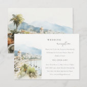 Santa Marta Colombia Landscape Wedding Reception Informatiekaartje (Voorkant / Achterkant)