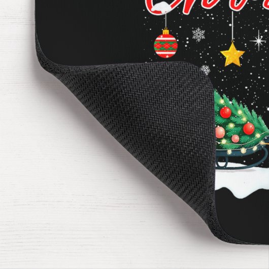 Santa Merry Christmas Dachshund Sleigh Dog Lover X Muismat (Hoek)