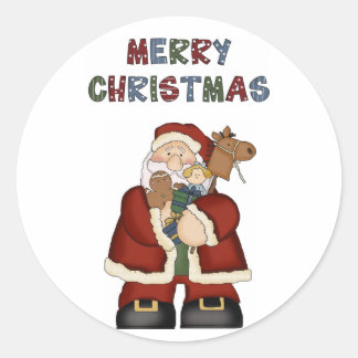 Santa Merry Christmas Speelgoed Leuke Stickers